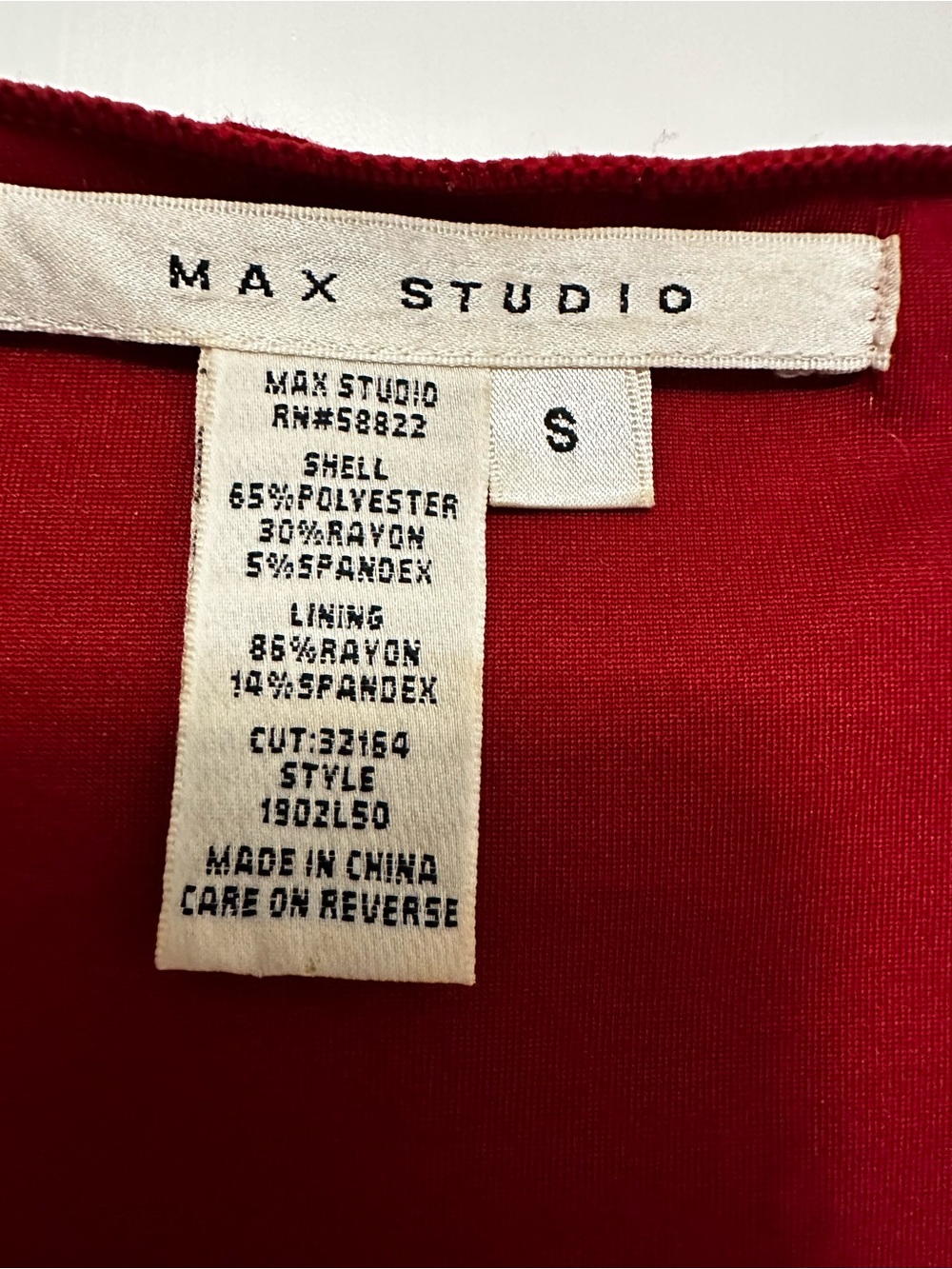Max Studio Red Short Sleeve Bodycon Mini Dress - Picture 3 of 5